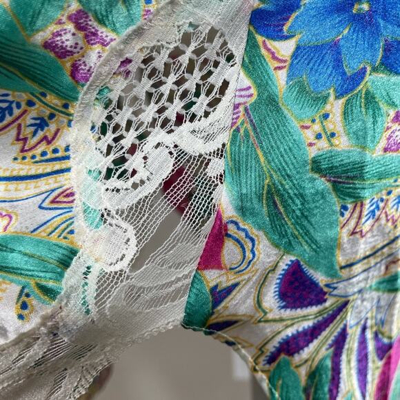 Vtg Victoria's Secret Gold Label Floral Lace Chemise Size Large Whimsy Coquette - Picture 12 of 12